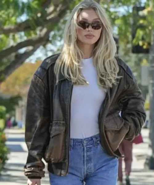 Elsa Hosk LA 2025 Leather Jacket