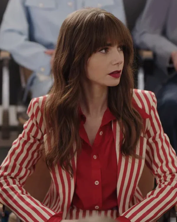 Emily Cooper Emily In Paris S04 Red And White Suit