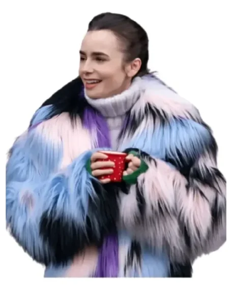 Emily In Paris S04 Lily Collins Fur Jacket