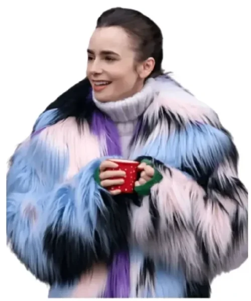 Emily In Paris S04 Lily Collins Fur Jacket