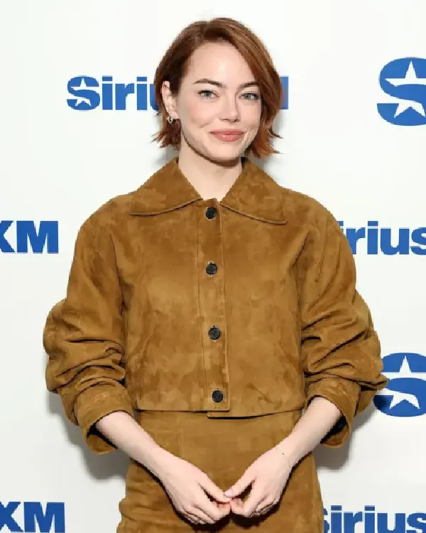 Emma Stone SiriusXM’s Town Hall Cropped Jacket