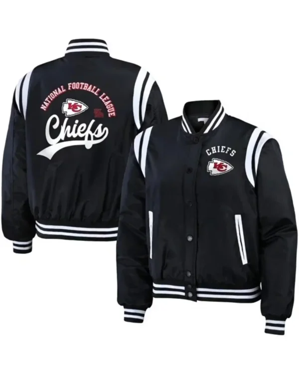 Erin Andrews NFL Kansas City Chiefs Black Bomber Jacket