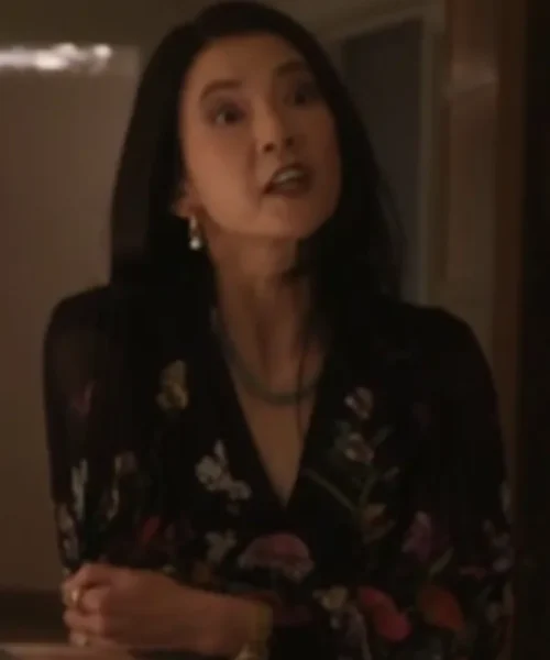 FBI Most Wanted S06 Black Floral Printed Blouse