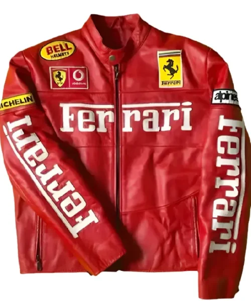 Ferrari Motorcycle Red Racing Jacket