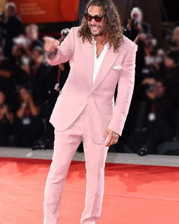 Film Festival Jason Momoa Pink Suit