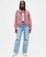 GAp Twill Bubble Mauve Pink Wash Jacket