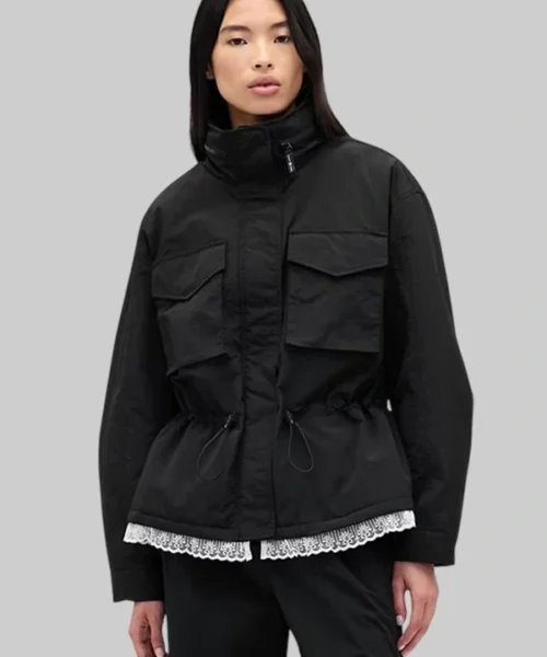 Gap × Sandy Liang Lace-Trim Cinched Jacket