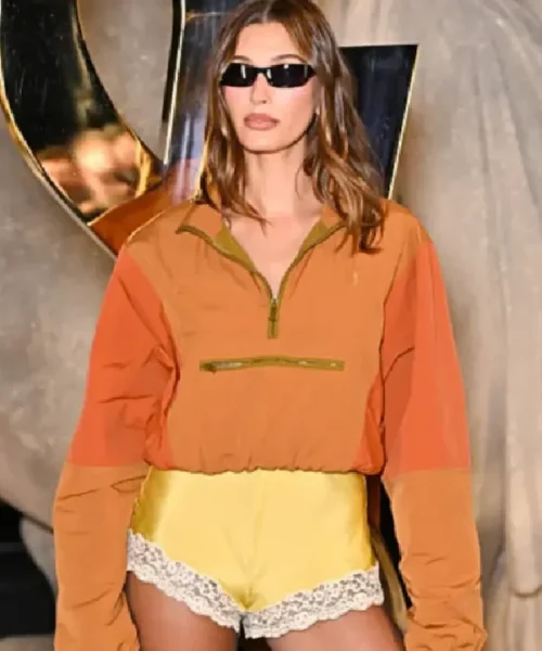 Hailey Bieber Paris Fashion Week 2025 Jacket