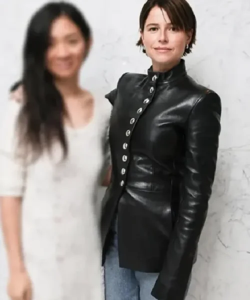 Hamnet Jessie Buckley Black Leather Jacket