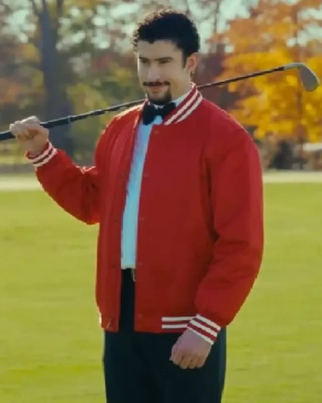 Happy Gilmore 2 Bad Bunny Red Letterman Jacket