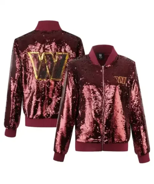 Ignacio Washington Commanders Red Sequin Jacket