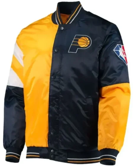 Indiana Pacers Satin Varsity Jacket