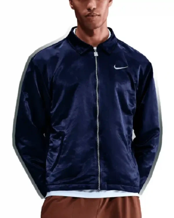 Jannik Sinner 2025 US Open Men’s Semifinal Dark Blue Zip-Up Nike Jacket