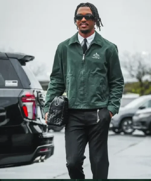 Jayden Daniels Green Cotton Jacket