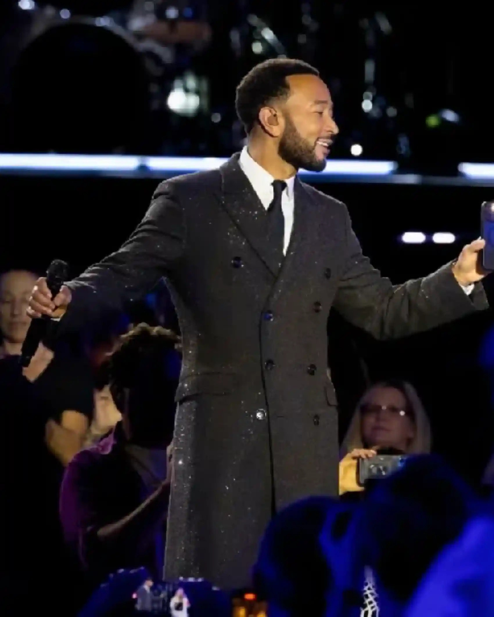 John Legend A GRAMMY Salute to Cyndi Lauper Black Coat