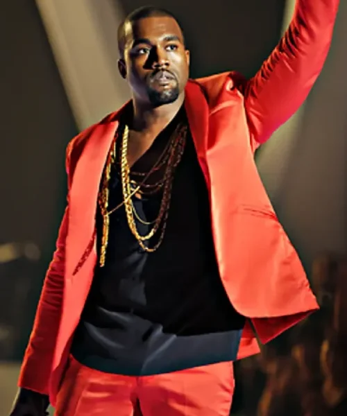 Kanye Red Suit