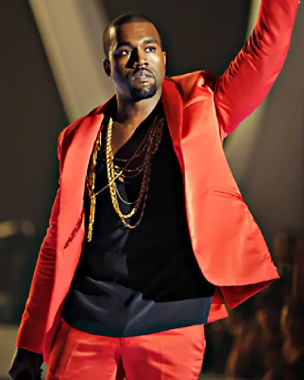 Kanye Red Suit