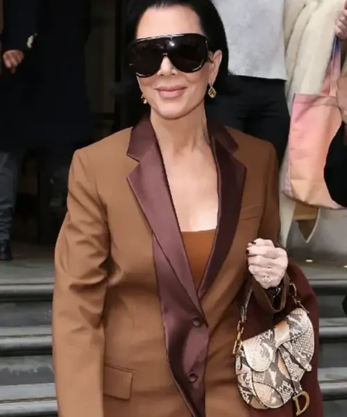 Kris Jenner Corinthia Hotel 2025 Brown Blazer