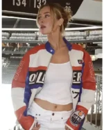 Lauren Kyle Oilers Racing Leather Jacket