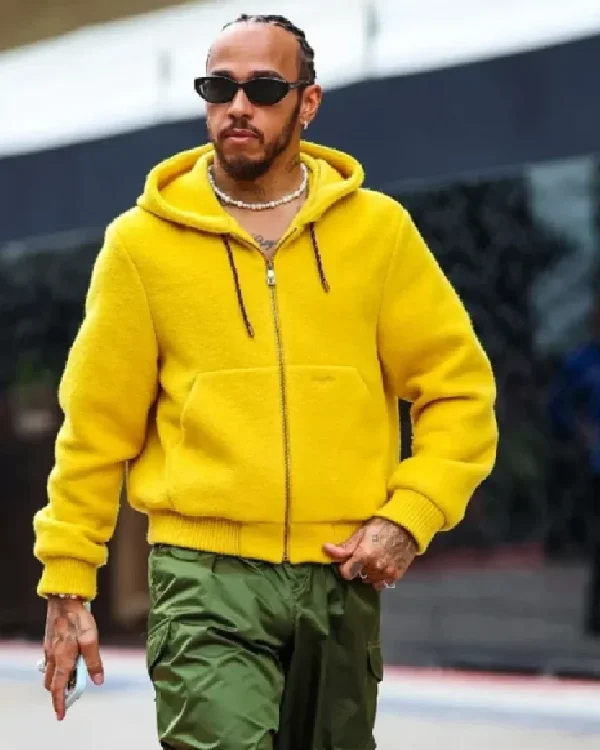 Lewis Hamilton U.S. F1 Grand Prix 2025 Yellow Hoodie