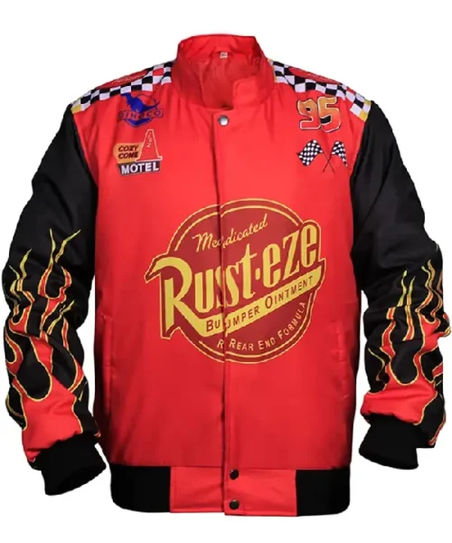 Lightning McQueen Racing Varsity Bomber Jacket