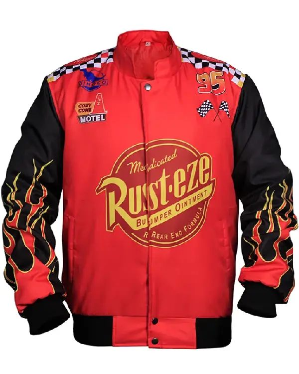 Lightning McQueen Racing Varsity Bomber Jacket