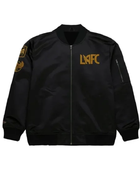 Los Angeles FC Black Satin Bomber Jacket