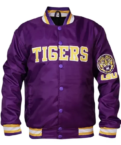 Louisiana State University Tigers Purple Satin Jacket