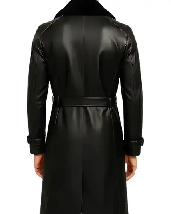 Men’s Black Shearling Leather Jacket – Timeless Warmth with Classic Style