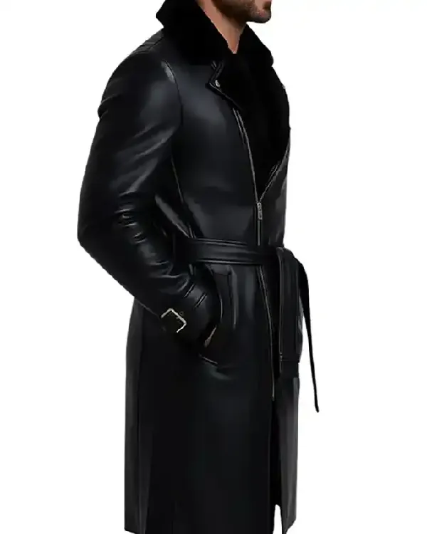 Men’s Black Shearling Leather Jacket