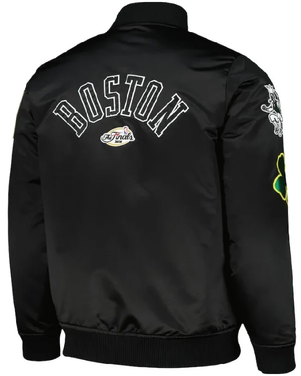 Men's Boston Celtics Mitchell & Ness Black Hardwood Back