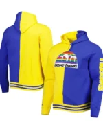 Men's Denver Nuggets Mitchell & Ness Gold_Royal Hardwood Pullover Hoodie