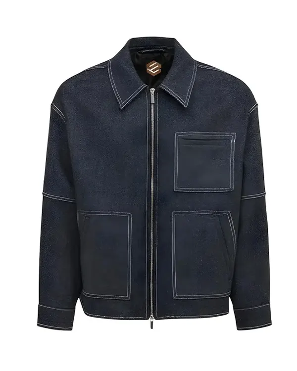 Mens Grey Denim Jacket