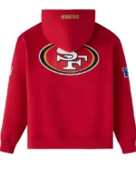 Men's San Francisco 49ers OVO Scarlet Icon Team Pullover Hoodie Back