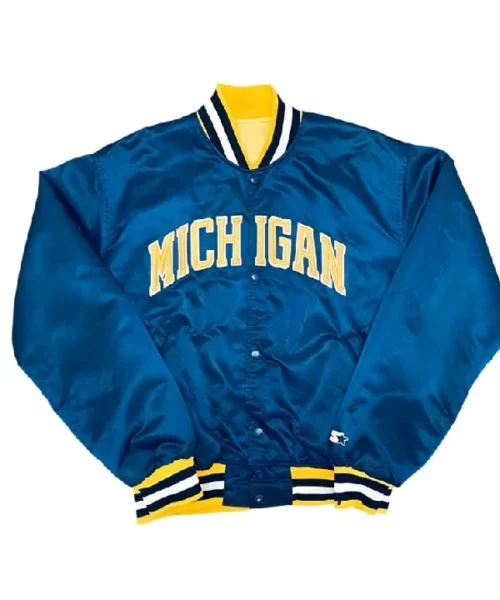 Michigan Wolverines Spellout 1980’s Navy Jacket