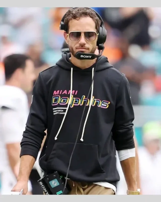 Mike McDaniel Miami Dolphins 2025 Crucial Catch Hoodie