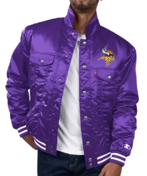 Minnesota Vikings Silver Tab Purple Trucker Jacket