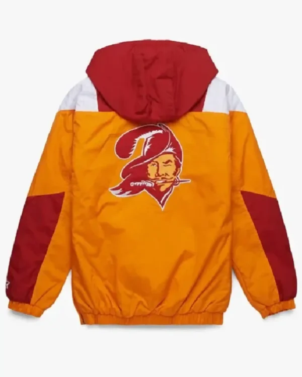 NFL Starter Tampa Bay Buccaneers Red and Orange Pullover Hooded Jacket