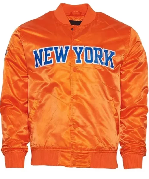 NY Knicks Orange Satin Jacket