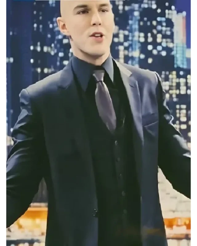 Nicholas Hoult Superman 2025 Lex Luthor Classic Black Two Piece Notched Lapel Suit