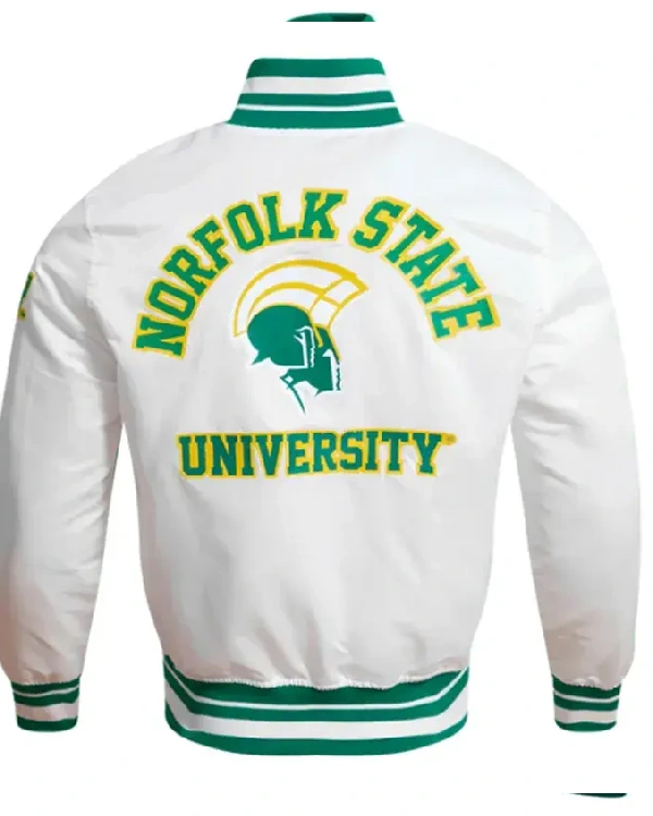 Norfolk State University Classic Rib Satin Jacket back