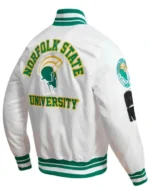 Norfolk State University Classic Rib Satin Jacket left