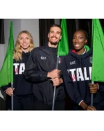 Olympic Games Paris 2024 Opening Ceremony Italy Team EA7 Emporio Armani Navy Hoodie