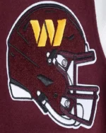 Order Men’s Washington Commanders Mashup Wool And Leather Varsity Jacket Sale Logo