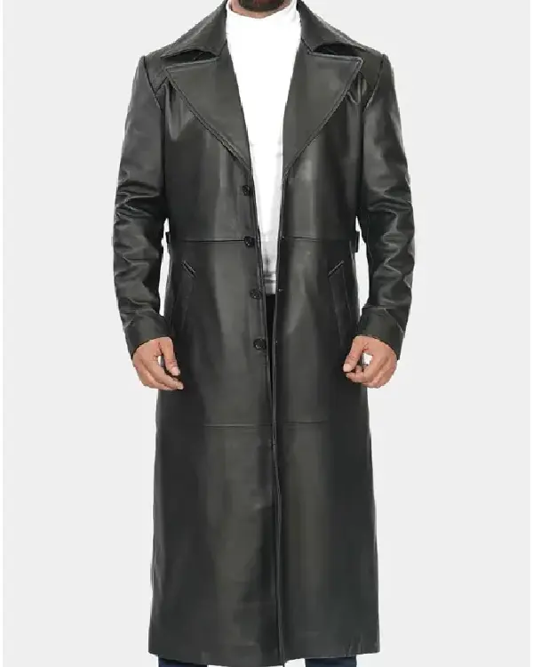 Wesley Snipes Blade Leather Trench Coat