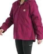 Order Purple Carhartt Sherpa Lined Hooded Active Jacket For Men & Women Sale Site post