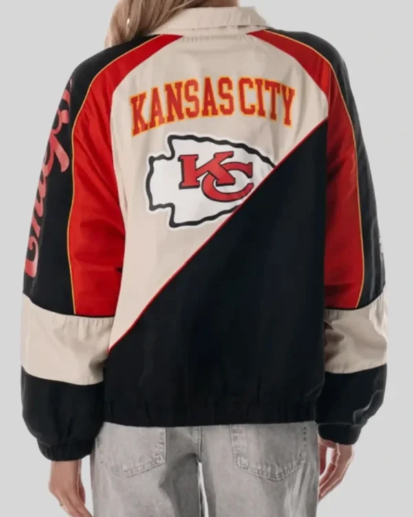Order Re-Creation – Caitlin Clark Kansas City Chiefs Track Zipper Jacket Black & Grey Sale