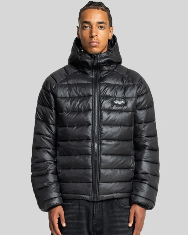 Order Re-creation – More Money More Love Slim Puffa Jacket For Sale Black