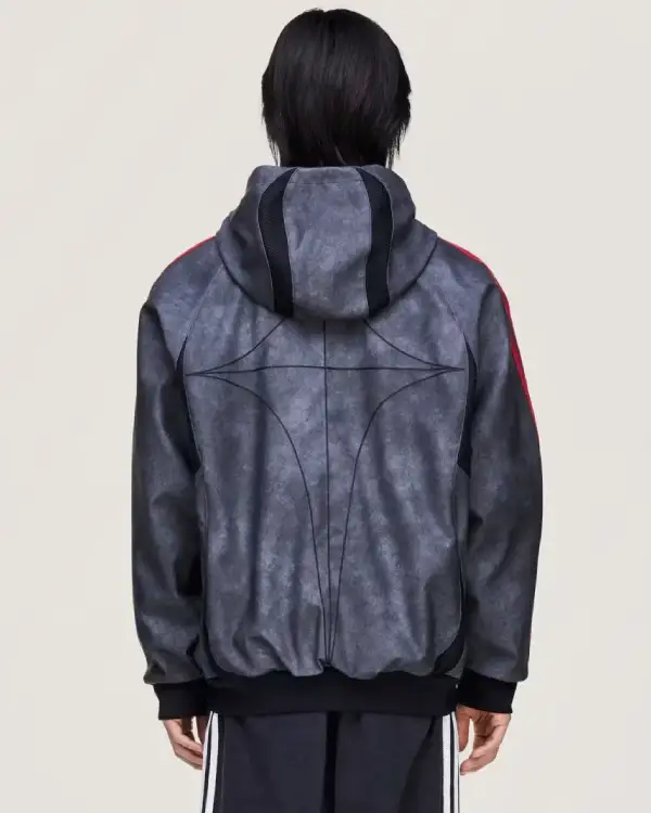 Order Recreated - Adidas Originals Thug Club Teamgeist Faux Leather Jacket Sale Back