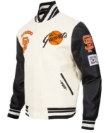 Order San Francisco Giants White And Black Varsity Wool Jacket On Sale For Men and Women For Sale